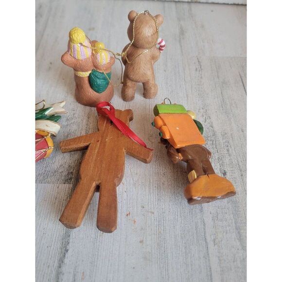 Unique bear candy cane camper variety teddy bear set Xmas ornament decor - Picture 9 of 9